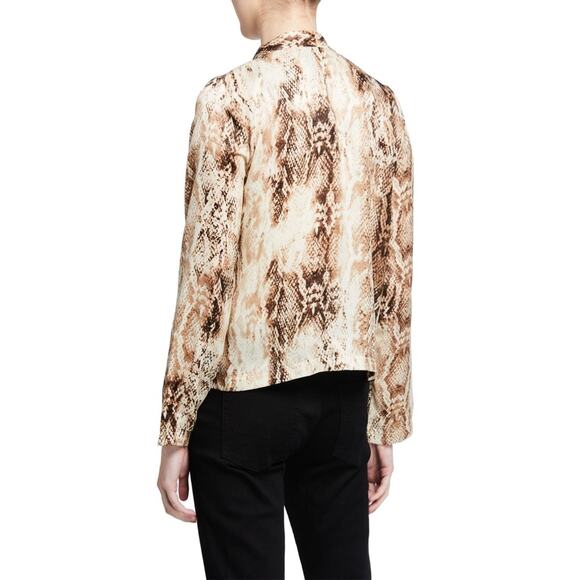 NWT Lumie Snake-Print Open-Front Jacket S - Picture 2 of 8